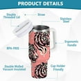 thumbnail image 4 of Cool Tiger Tumbler with Handle and Straw Insulated Travel Mug Reusable Stainless Steel Water Bottle 30 oz, 4 of 8