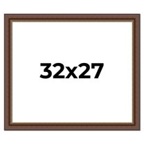32x27 Copper and Brown Real Wood Picture Frame Width 2 inches | Interior Frame Depth 0.5 inches |