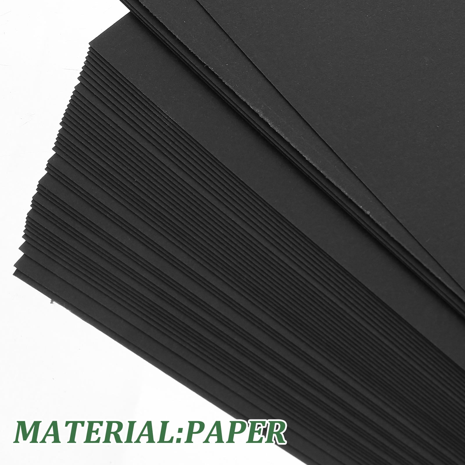 BESTYASH 50pcs Black Craft Paper Sheets for Handmade Crafts, Art Projects, Scrapbooking, and Family Activities