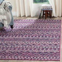 SAFAVIEH Madison Olivia Geometric Striped Area Rug, Fuchsia/Navy, 8' x 10'