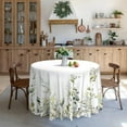 thumbnail image 6 of Eucalyptus Leaves Tablecloth Waterproof Fabric,Round Watercolor Oil-Proof Wrinkle Resistant Table Cover for Dining Table, Buffet Parties and Campin,(60" inch Round), 6 of 6