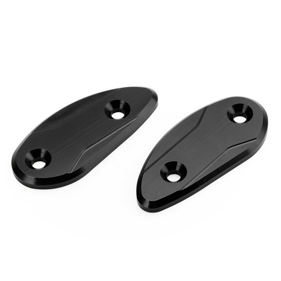 Honda CBR1000RR CNC Black Mirror Block Off Plates, 2008-2023