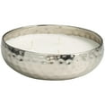 thumbnail image 6 of DecMode Silver Metal White Sage Scented Hammered 20 oz 3 Wick Candle with White Wax, 6 of 8