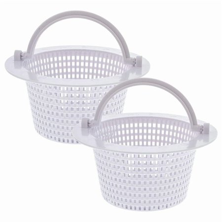 Swimming Pool Skimmer Replacement Basket with Handle 2 Pack - Above Ground Pool Thru-Wall Skimmer Baskets