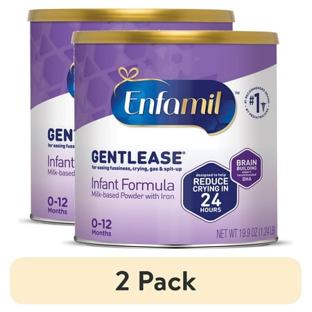 (2 pack) Enfamil Gentlease Powder Baby Formula with Iron, 19.9 oz