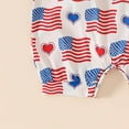 thumbnail image 6 of Zanarzt Little Girls Fourth Of July Outfit Toddler Baby 4th of July Outfit Girl Boy American Flag Overall Shorts Suspender Jumpsuit with Pocket Red,3-6 Months, 6 of 7