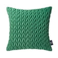 thumbnail image 4 of Phantoscope Designer's Choice Decorative Throw Pillow Set, Fluffy Faux Fur & Quilted Velvet Bundle, for Sofa Couch Bedroom, 18" x 18", Green Fur and Velvet, 2 Pack, 4 of 7
