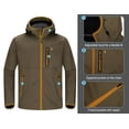 thumbnail image 7 of Little Donkey Andy Men's Lightweight Hooded Softshell Jacket for Running Travel Hiking, Windproof, Water Repellent Sage Size M, 7 of 7
