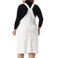 thumbnail image 4 of Unique Bargains Women's Plus Size Distressed Pocket Racerback Suspender Overall Dress 4X White, 4 of 6