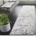 thumbnail image 2 of SAFAVIEH Hanna Brooke Abstract Runner Rug, Grey/Ivory Dark Grey, 2' x 8', 2 of 10