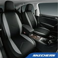 thumbnail image 2 of Skechers Sport Leather Car Seat Cover – Front Seat Premium Comfort, Breathable Design, Universal Fit for Cars, SUVs, and Trucks - Gray, 2 of 9
