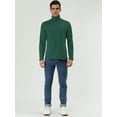 thumbnail image 3 of CamisePaHombres De Mangas Largas Cuello De Cisne Ajuste Delgado Casual Verde Oscuro 52, 3 of 7