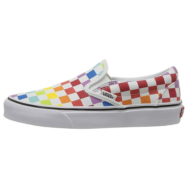 Checkerboard rainbow deals vans