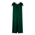thumbnail image 6 of Women's Satin Long Nightgown， Lace V-Neck Short Sleeved Maxi Sleepdress Nightgown Dress for Women Green S, 6 of 6