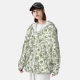 thumbnail image 3 of Vsdgher Green Rabbit Print Adult Hoodie Shirts Rash Guard for Men Women,Long Sleeve Sun Protection Fishing Shirts for Athletic Running Swim-Large, 3 of 7