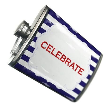 

NEONBLOND Flask Celebrate Fourth of July Blue Stripes