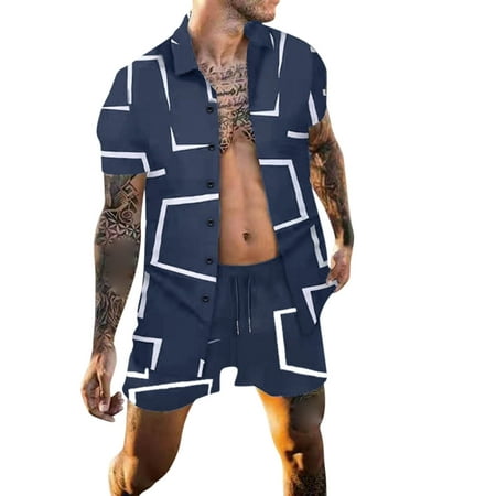 

ketyyh-chn99 Blue Navy Blue Scrubs For Men Set Men s Athletic Tracksuit Full Zip Warm Jogging Sweat Suits