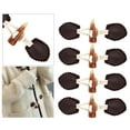thumbnail image 4 of 8 Sets Leather Sew on Toggles with Resin Button Closures Sewing Accessories for Coat Jacket Clothings, 4 of 8