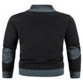 thumbnail image 3 of Cardigan pour Homme à Fermeture Éclair Intégrale, Col Montant, Coupe Ajustée, Chandail Tricoté Décontracté, 3 of 5