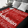 thumbnail image 6 of Custom Name Blanket for Kids Adults Personalized Blanket with Name Flannel Blanket Customized Name Blanket for Birthday Valentines Christmas Day (30x40, Pink), 6 of 6