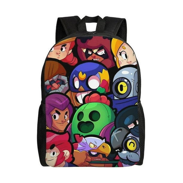 Mochila versatil de Brawl Stars mochila escolar de estilo informal lavable para estudiantes bolsa de ordenador de tela Oxford a la moda Unisex HXN2590 Walmart en linea