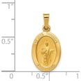 thumbnail image 4 of 14K Yellow Gold Polished And Satin St Jude Thaddeus Medal Hollow Pendant (22 X 11) Made In United States xr1349, 4 of 6