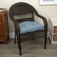 thumbnail image 5 of Klear Vu Saturn Non Slip Seat Cushion, Button Tufted Sitting Pillow with Durable Fabric Cover, Ideal for Dining, Office or Rocking Chair, 18" x 20" x 3", Set of 2, Wedge Blue, 5 of 5