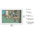 thumbnail image 2 of Mitake Station - from Sixty-nine Stations of Kiso Road - Vintage Japanese Ukiyo-e Woodblock Print by Hiroshige, Eisen c.1800s - Fine Art Rolled Canvas Print 27in x 40in, 2 of 4