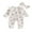 White, variant on Baby Todlder Girls Christmas Jumpsuit 0 3 6 12 Motnhs Long Sleeve O Neck Gingerbread Print Ruffle Trim Romper with Headband