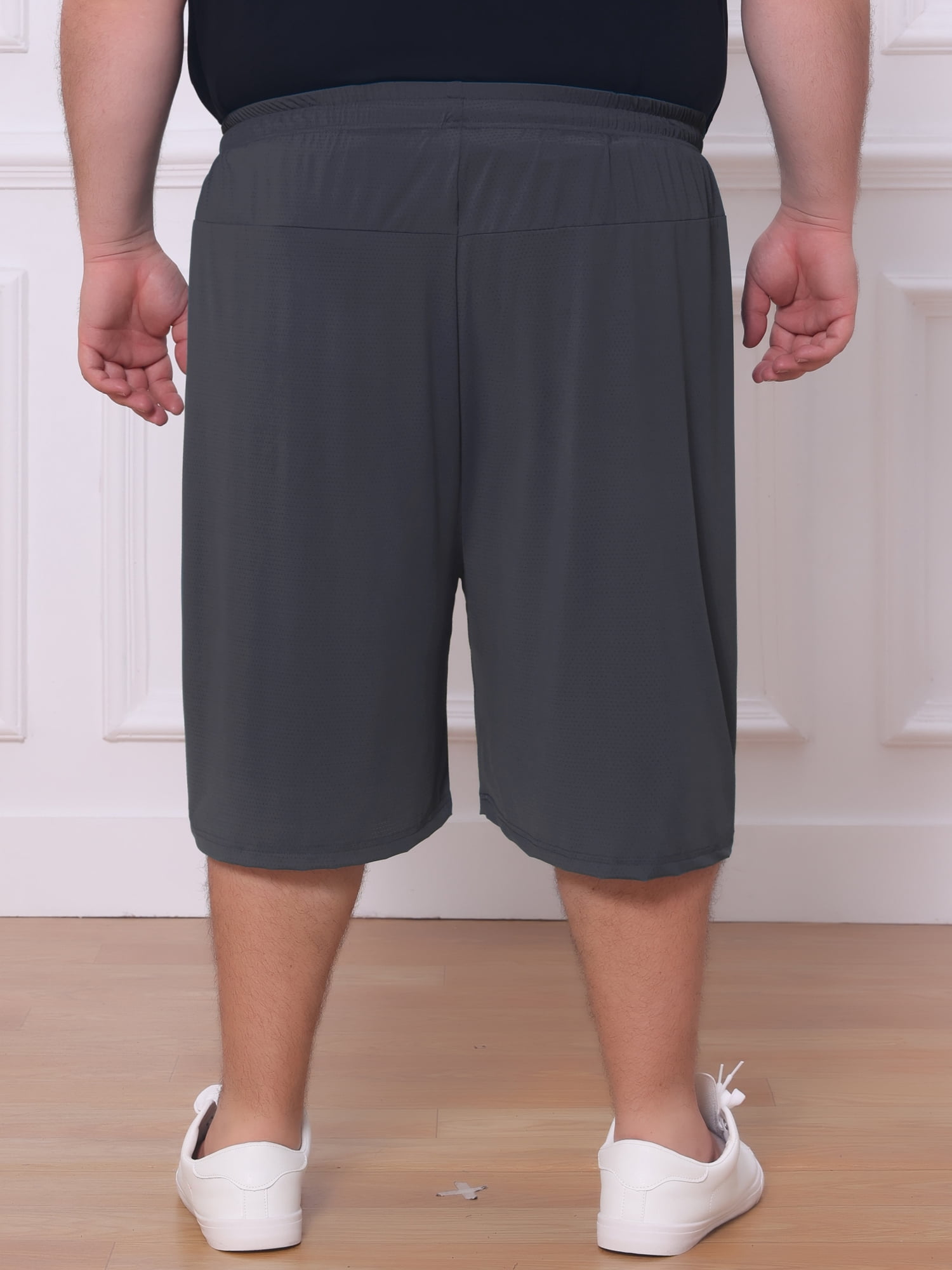 DARING DIVA Men's Big Tall Athletic Shorts with Zipper Pockets 2XL Gray