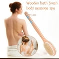 thumbnail image 2 of Jierger 17" Brush Double-Sided and Head Stiff with Soft Handle Brush , Long Handle Shower Brush,Back Scrubber,Body Exfoliator for Bath or Dry Brush,Bath Brush,Back Brush, 2 of 9
