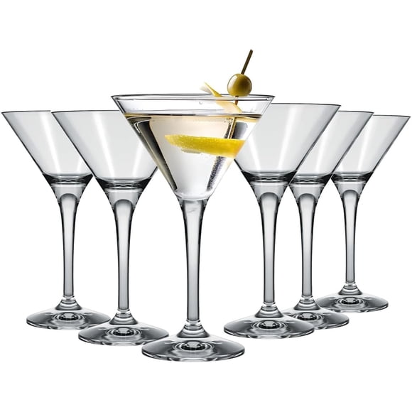 NADIR Set 6 Piezas Copas Martini Coctel Margarita Vidrio Vasos De Cóctel Reutilizables Para Bar Margarita Whisky Ginebra Tequila aptos para lavaplatos