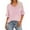 Pink, variant on VerPetridure Women's V Neck T Shirts Casual Half Sleeve Tops Basic Summer Tees Dressy Casual Elbow Sleeve Blouse Trendy