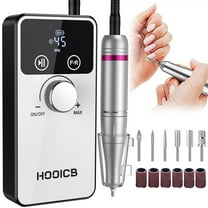 HOOICB Nail Drill, 45000rpm Professional Drills for Acrylic Nails, Portable Electric File Manicure Tools, Cordless Rechargeable Efile Kit