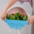 thumbnail image 4 of BNNG ‌Half-Moon Strainer Basket with Handle, Plastic Pasta Draining Colander, Vegetable Fruit Filter for Kitchen Sink, Heat-Resistant Easy-Clean Design‌, 4 of 6