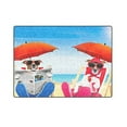thumbnail image 3 of CADecor Dog Reading Newspaper on a Beach Chair Throw Blanket Bed Sofa Blanket 58x80 inches, 3 of 3