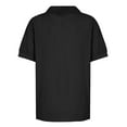 thumbnail image 5 of Delayuji Cotton Linen Shirts for Women Summer Short Sleeve Casual Collared Work Blouse Tunic Tops Black M Wrinkles In Wash Water Short Sleeve Shirts for Women, 5 of 5