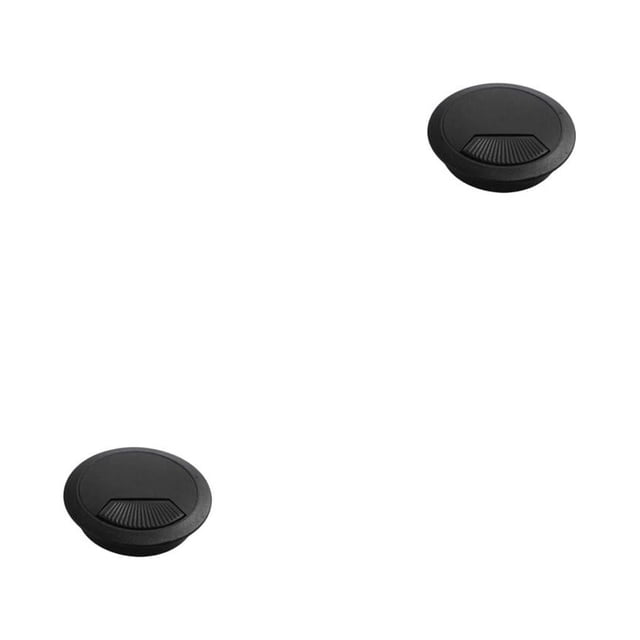 yingyy Desk Hole Cover Detachable Insulative Anti-rust Office Table Cable Grommet 53mm Black 2Set