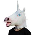 thumbnail image 3 of Costume d'Halloween Fête Masque de Latex Tête Animale Licorne, 3 of 5