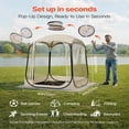 thumbnail image 2 of Pop up Sports Tent, Clear Bubble Tent for 1 Person, Waterproof Outdoor Pod with Floor Mat & Top Cover, Garden Igloo Dome Tents Camping Shelter for Events Fishing Cheering, 2 of 4