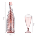 thumbnail image 4 of Verres à Vin en Plastique 15 Pcs Gobelet de Bar Verre à Champagne Verre à Boisson Froide Verre à Jus Vaisselle à Cocktail avec Récipient-Rose, 4 of 5
