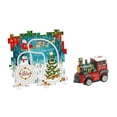 thumbnail image 2 of Tren navideño rompecabezas pista juguete educativo vagón de ferrocarril construcción juguetes DIY para todas las edades 5 piezas, 2 of 9