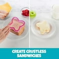 thumbnail image 3 of Bentology Sandwich Cutters for Kids, 4 pk - Cute Bread Crust & Cookie Cutters with Butterfly, Star, Dinosaur & Elephant - Great for School Lunches and Home Baking, 3 of 6