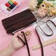thumbnail image 3 of 50 Yards Red Twisted Lip Cord Trim 0.43inch Black Twisted Rope Cord with Lip Polyester Edge Piping Trim Cord Rope Embellishment for Sewing Clothing Pillows Lamps Draperies Red, 3 of 9