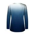 thumbnail image 4 of Lindreshi Long Sleeve Shirts for Women's Christmas Printed V-Neck 3/4 Sleeve Pleated Top, 4 of 4