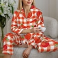 thumbnail image 6 of Fotbe Tomatoes And Chili Pattern Long Sleeve Pajama Set for Women,Sleepwear Set,2-piece Loungewear Set,Soft PJs Comfy Nightwear with Pockets -XX-Large, 6 of 7