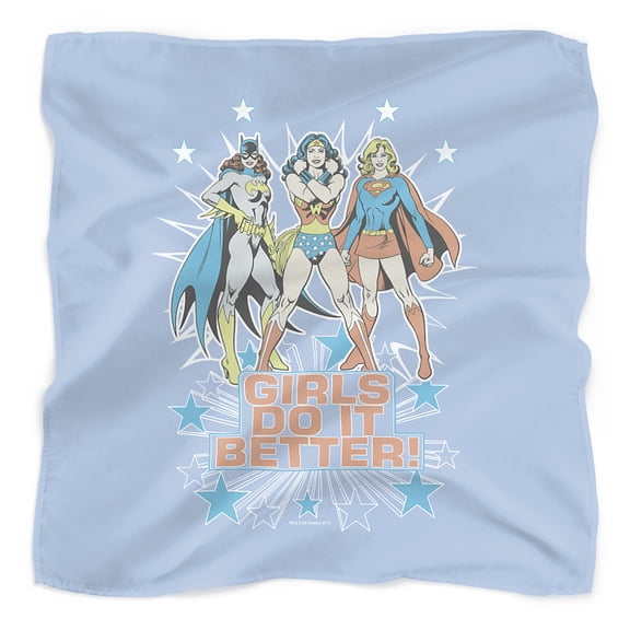 Wonder Woman Supergirl Batgirl Girls Do It Better Bandana (21 in x 21 in)