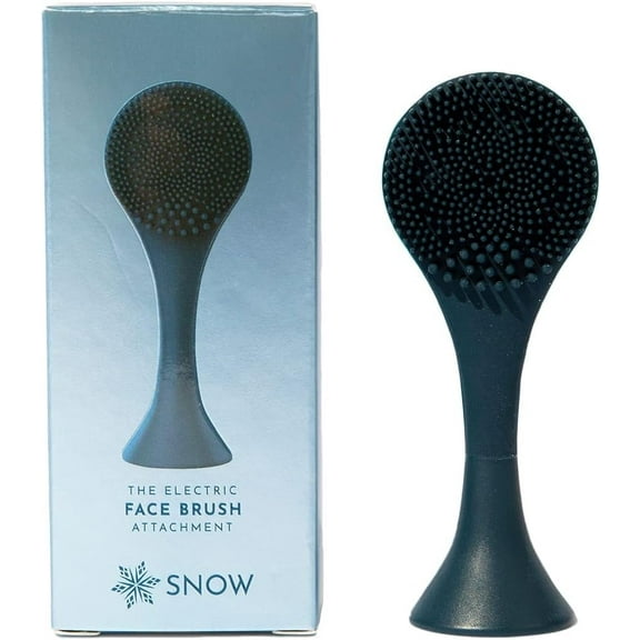 SNOW The Electronic Face Brush Attachment - Facial Cleansing Brush with Soft Silicone Bristles - Sonic Vibrating Facial Brush and Massager for Men and Women - Detachable Electric Face Brush Cleanser