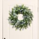 thumbnail image 4 of Artificial Green Eucalyptus Wreath,18 in Greenery Wreath with Natural Rattan Mini Spring Autumn Wreath Garland for Front Door decorationation Blanco verde Macarena Corona de eucalipto, 4 of 7