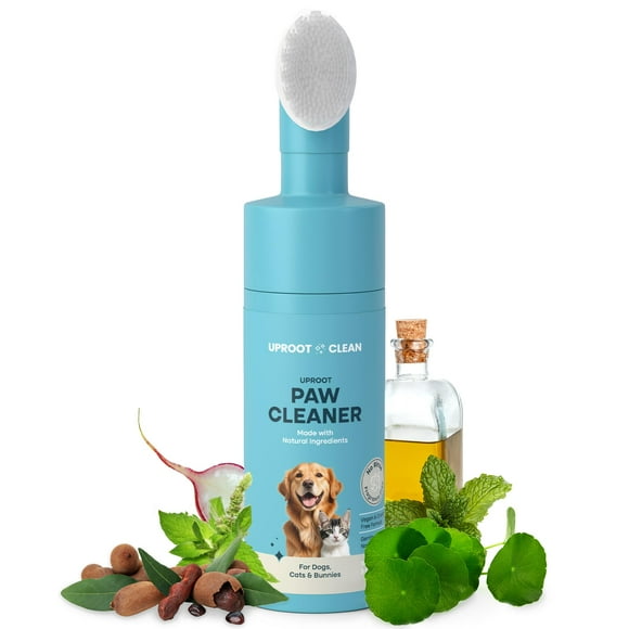 Limpiador de patas para perros Uproot Clean sin enjuague con cepillo de cerdas